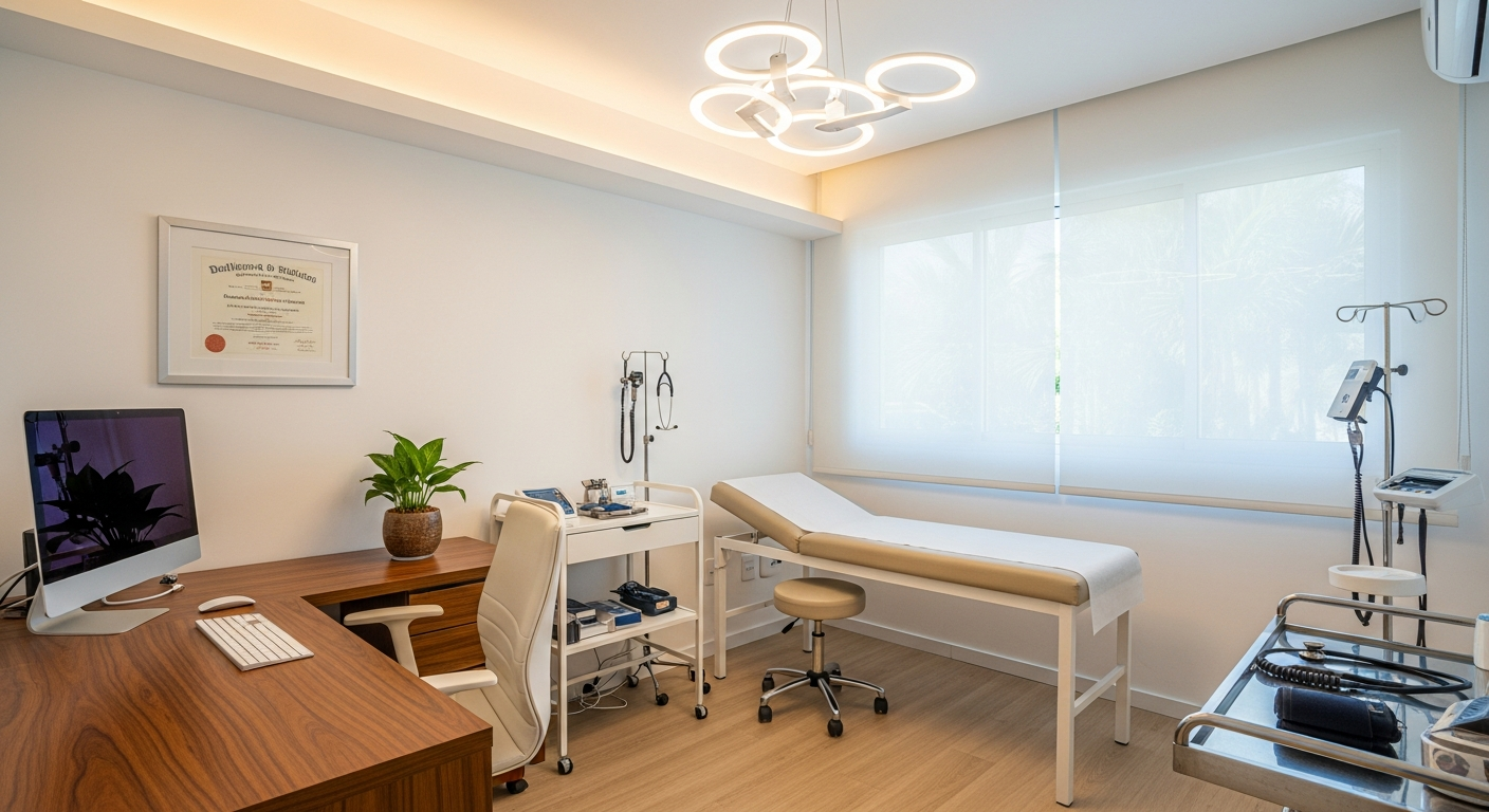 Dr. Paulo Gama em sua clínica